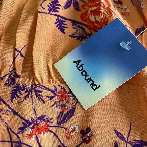 Abound Peach Floral Mini Dress Sz XS NWT - Picture 5 of 6